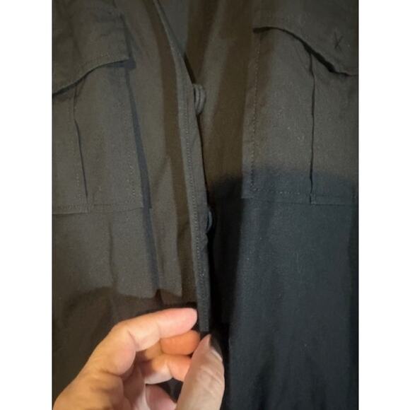 Ann Taylor Loft Black Long Sleeve Drawstring Waist T-Shirt Dress Women Sz 6 - Picture 3 of 13